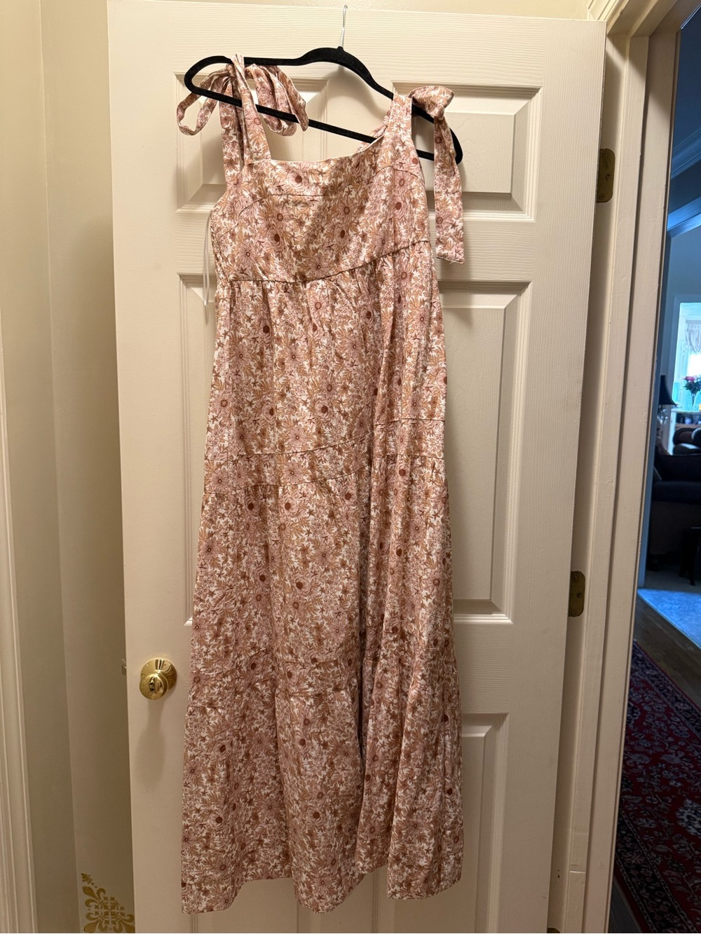 HOUSE OF HARLOW LINEN MIDI DRESS
